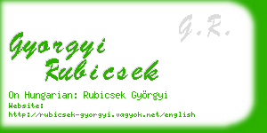 gyorgyi rubicsek business card